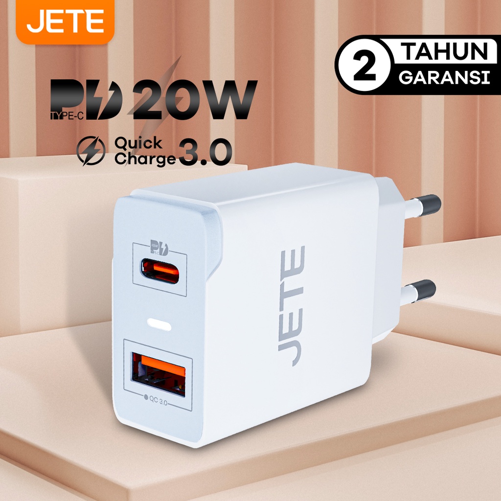 Adapter Charger QC 3.0 with PD JETE E2  - Garansi Resmi 12 Bulan