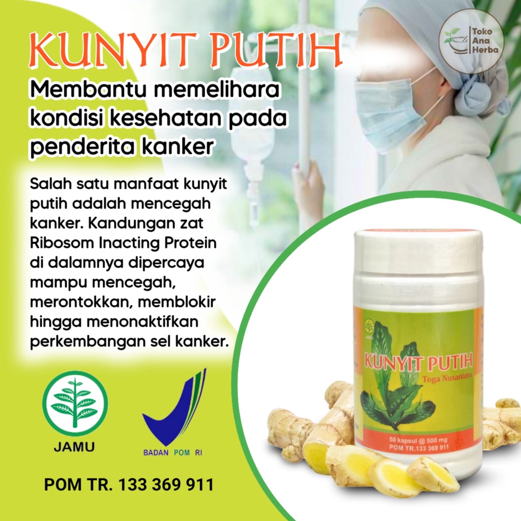 

Kunyit Putih Toga Nusantara Isi 50 Kapsul Untuk Kista Tumor & Kanker