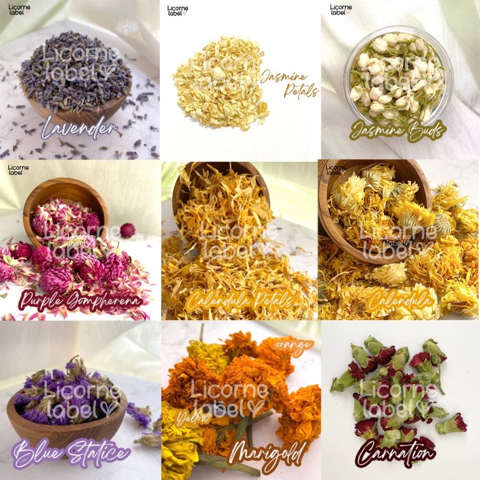 READY DRIED FLOWER BUNGA KERING RODANTHE LAVENDER DAISY DIY DEKORASI RUSTIC