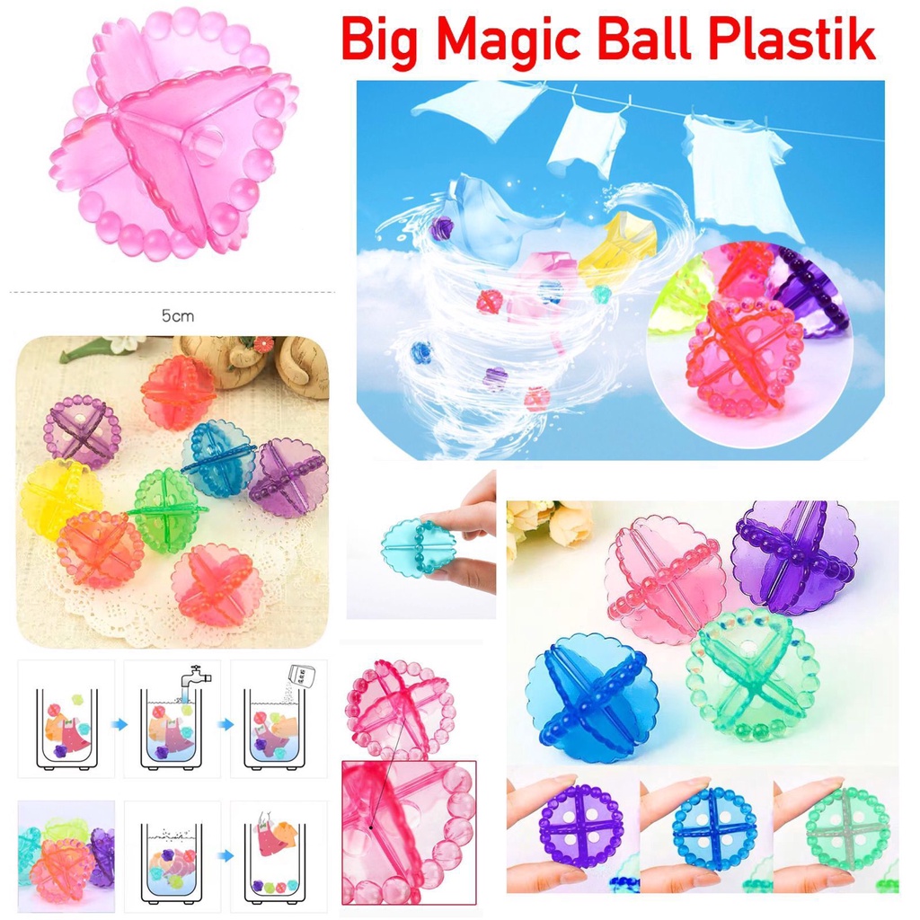 Magic Laundry Ball Big Bola Pembersih Baju di Mesin Cuci Alat Setbaguna Mesin Cuci