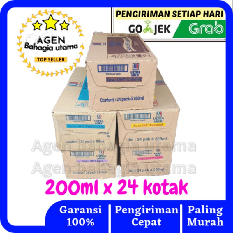 

Susu Ultra UHT 200ml all variant, (24pcs) GOSEND jakarta & sekitarnya