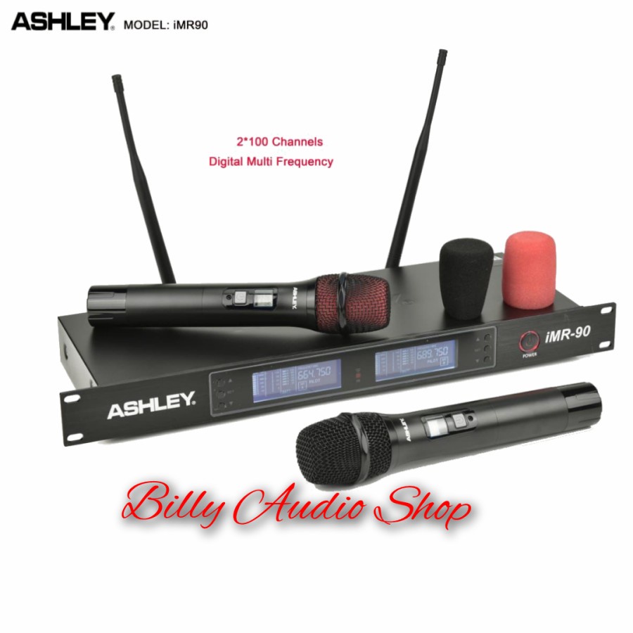 Mic Wireless Ashley iMR90 / IMR90 2 Mic Pegang Produk Ashley