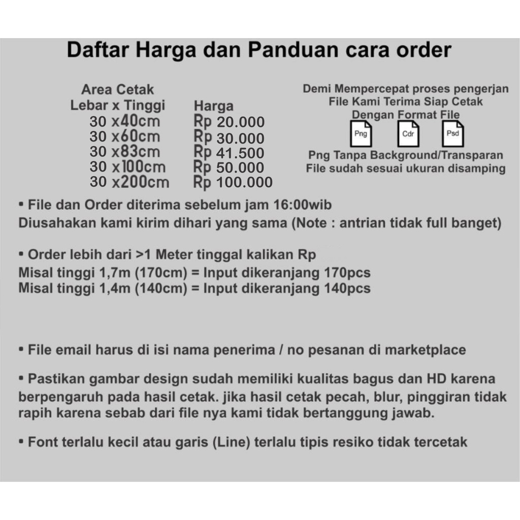 STIKER SABLON TEMPEL - SABLON DTF SATUAN - PRINTING DTF CETAK SABLON UKURAN A3