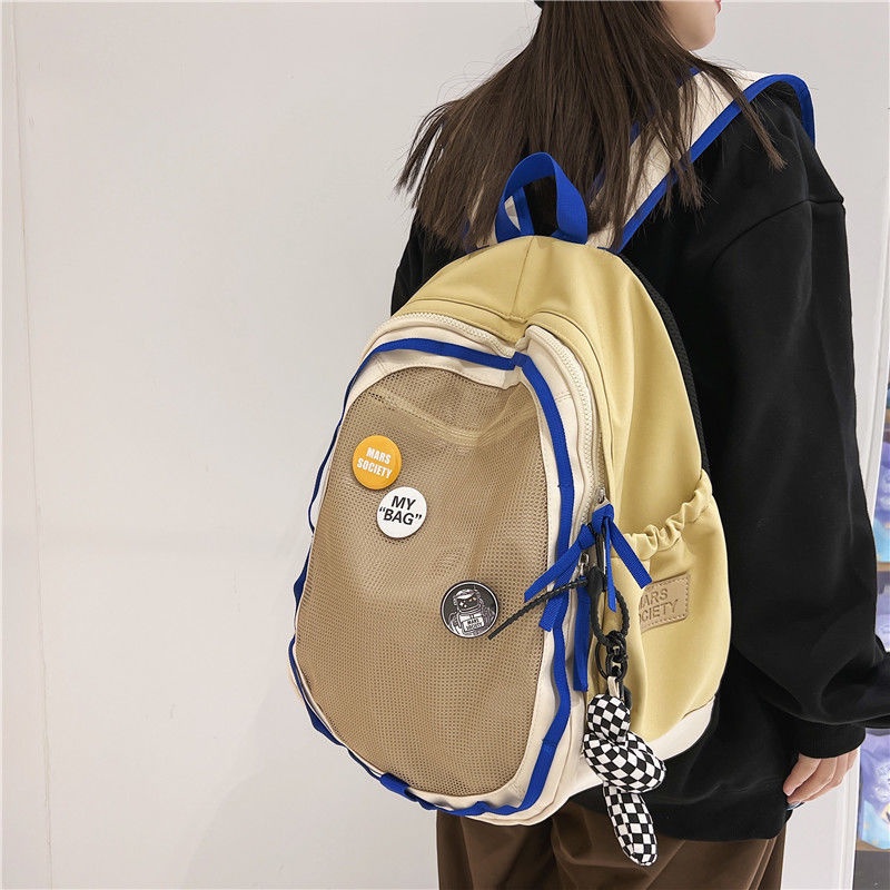 tas sekolah aesthetic ransel mini import sera✿✿Jepang ins niche desain rasa asli tas sekolah wanita kapasitas sera✿✿Jepang ins niche desain rasa asli tas sekolah wanita kapasitas besar kasual mahasiswa ransel pria retro ransel pasang