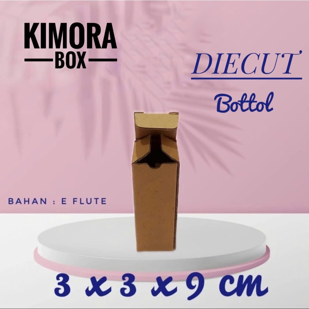 

KARDUS/KARTON/BOX Uk 3x3x9 cm .....model kardus diecut botol
