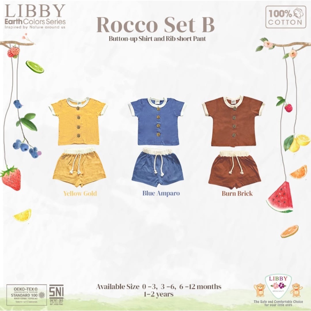 Libby Baby - Rocco Short Set B | Setelan Pendek