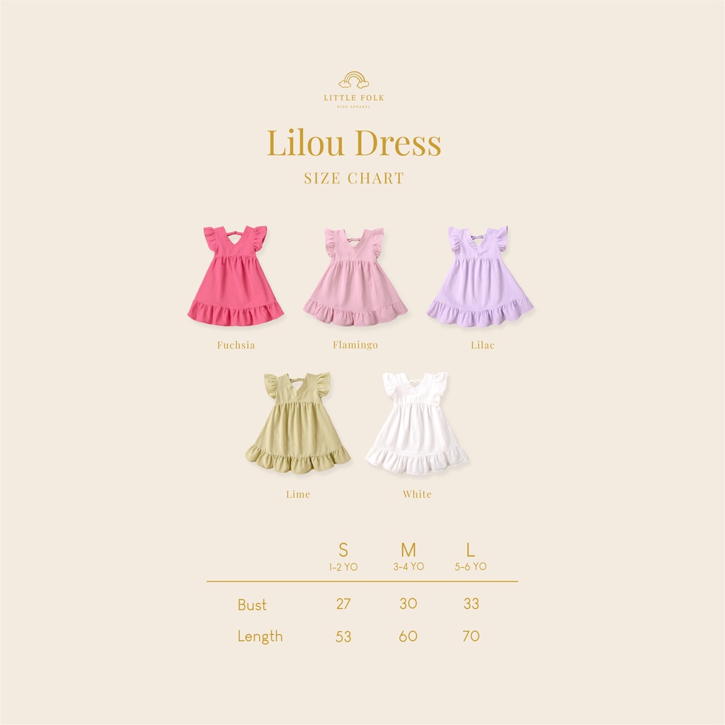 Little Folk Lilou Dress - Dress Anak