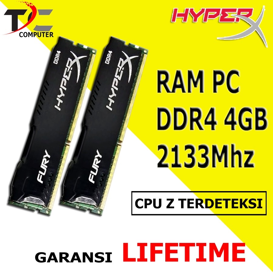 RAM DDR4 4GB PC MEMORY KOMPUTER HYPER X FURY GAMING