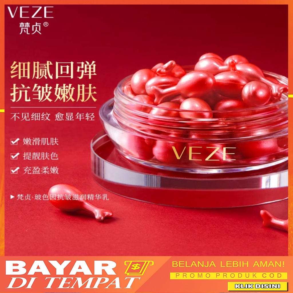 Veze 30 Buah Kapsul Wajah Esensi Vit E Anti Kerut Pelembab Kulit Serum Wajah