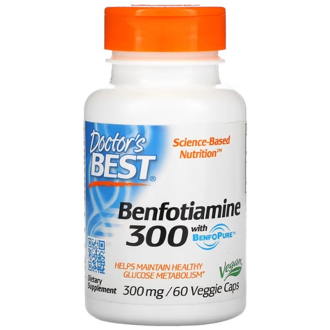 Benfotiamine, 300 mg, 60 Veg Caps, Doctor's Best | Vitamin B1 Thiamin