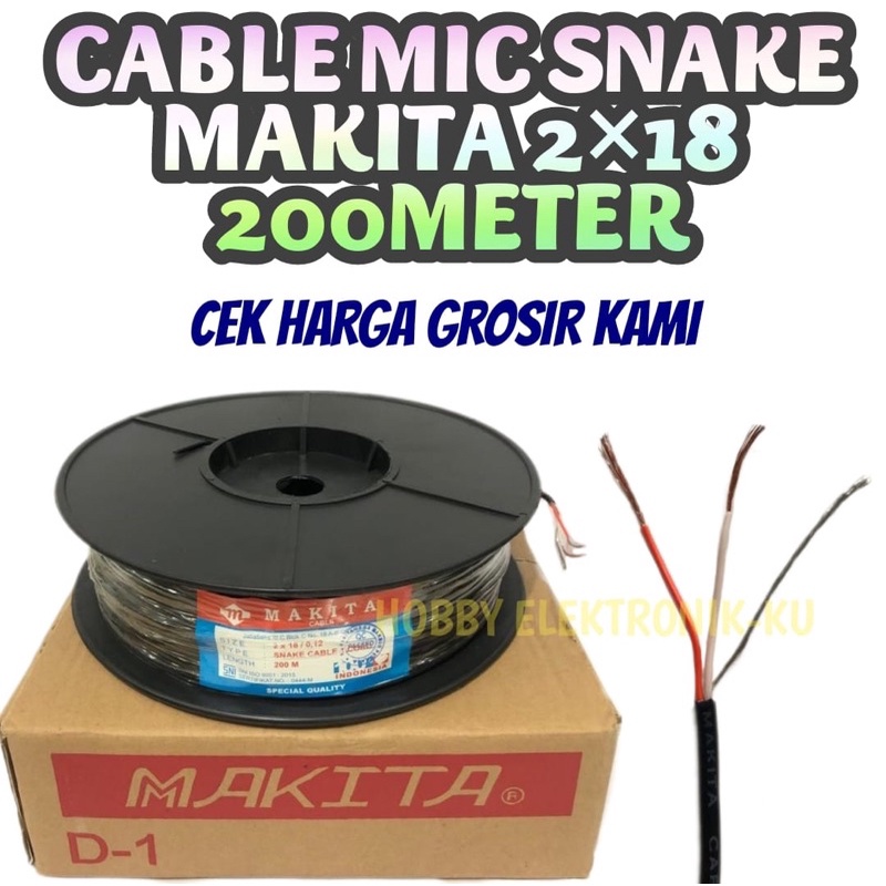 CABLE MIC SNAKE MAKITA 2x18 200METER