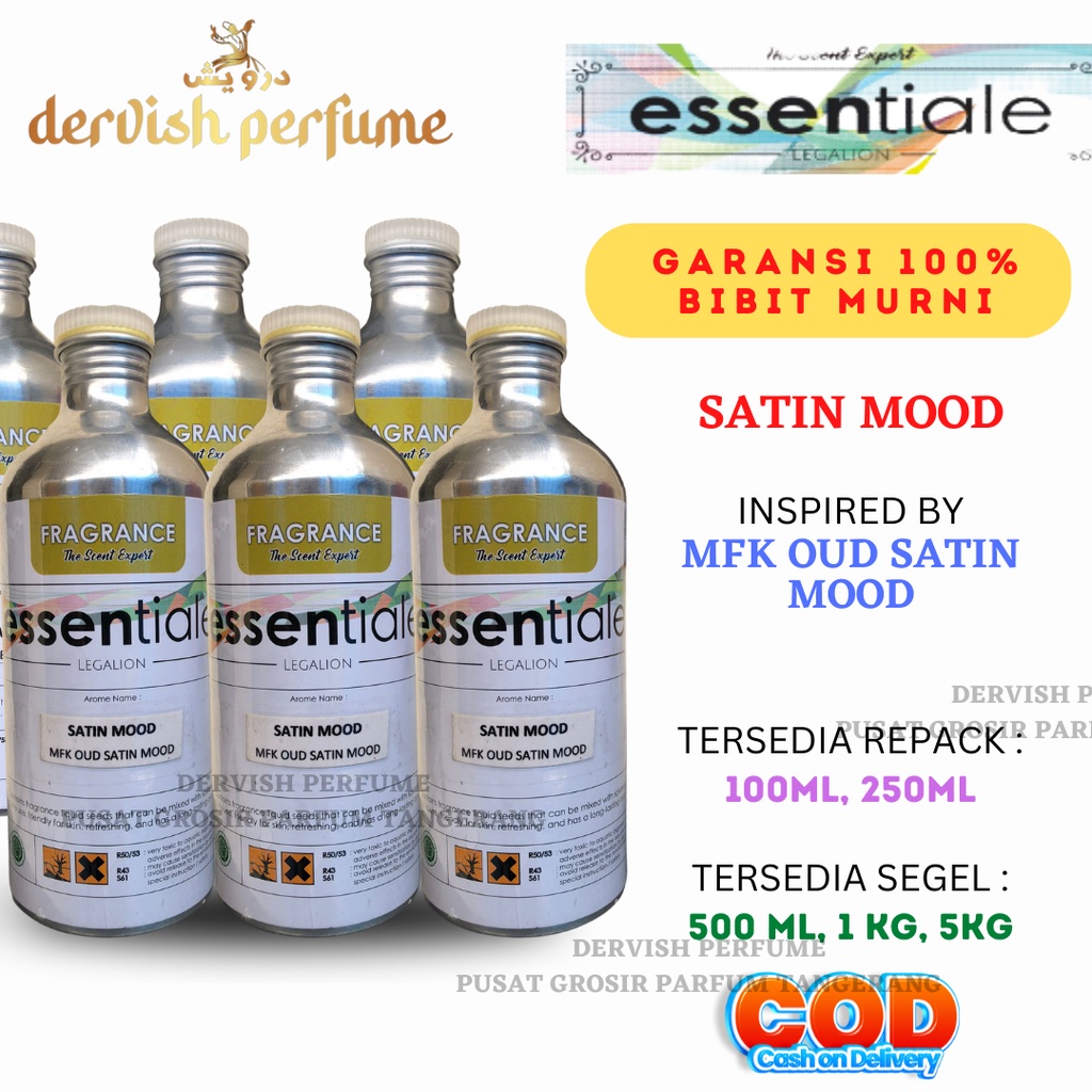 BIBIT PARFUM MURNI TANPA ALKOHOL DAN CAMPURAN - ESSENTIALE SEARAH OUD SATIN MOOD