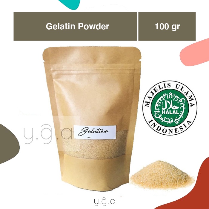 

Bubuk Gelatin HALAL 100gr / Gelatine Powder