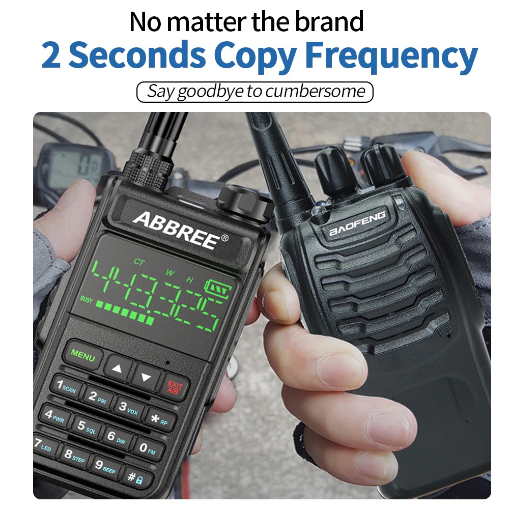 ABBREE AR-518 - Walkie Talkie 10W Power Air Band 108-660MHz Frequency - Radio Panggil Terbaru dengan Fitur Terbaru dari ABBREE