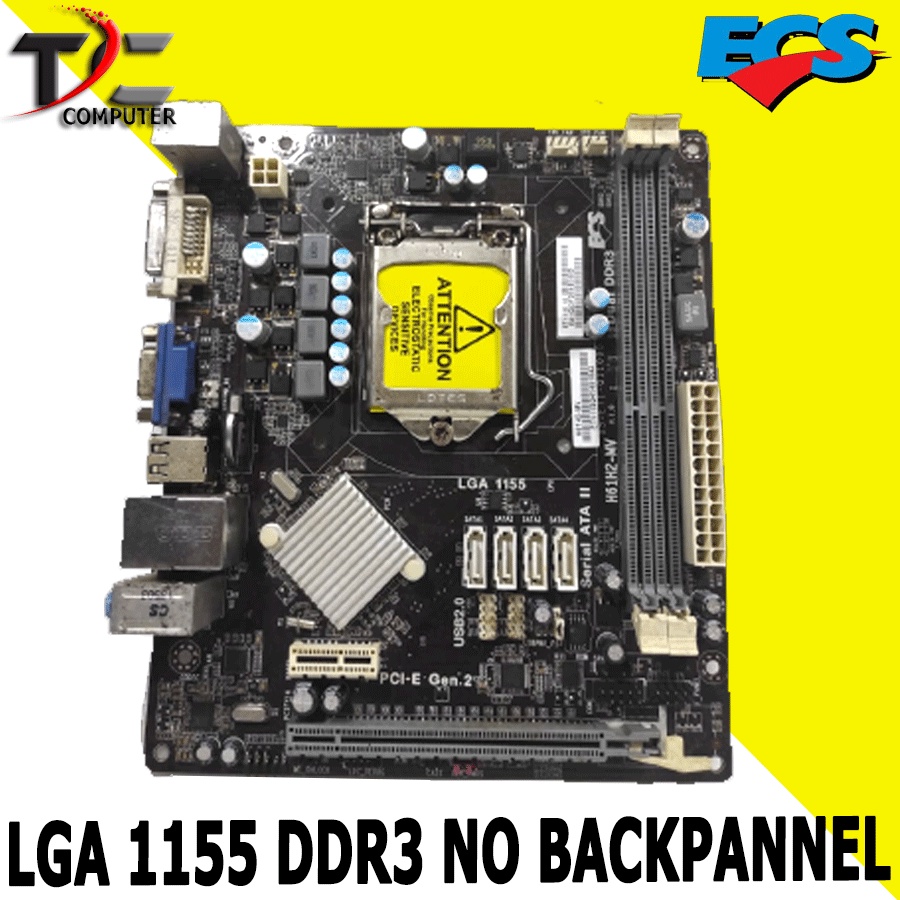 Motherboard Intel LGA 1155 H61 ONBOARD ECS - NO BACKPANEL