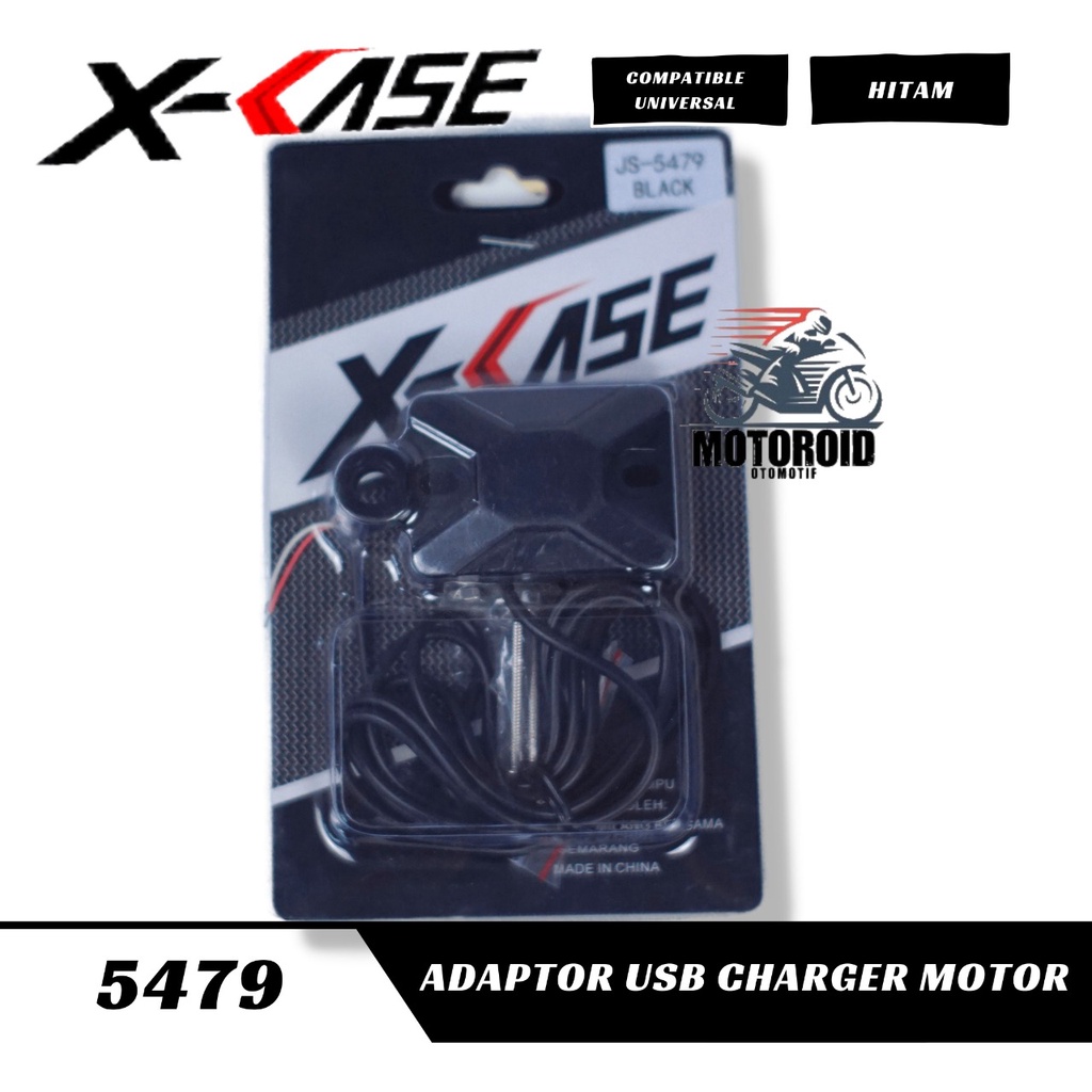 ADAPTOR USB CHARGER HP DI MOTOR ADAPTOR DAYA ISI ULANG MOTOR MOBIL UNIVERSAL