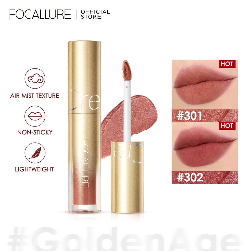 FOCALLURE Waterproof Matte Lipstick &amp; Velvet Air Mist Lasting Lip Cream Lip Cosmetics