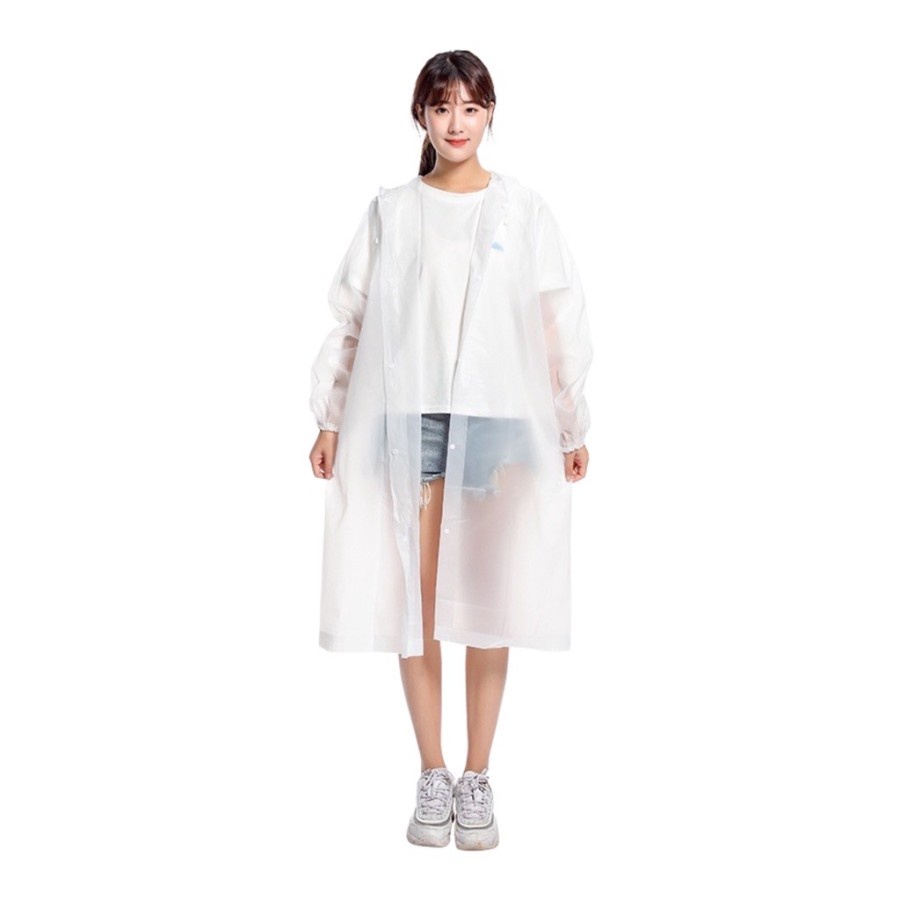 JAS HUJAN EVA TRANSPARAN DEWASA / JAS HUJAN KOREA PONCHO PRIA WANITA