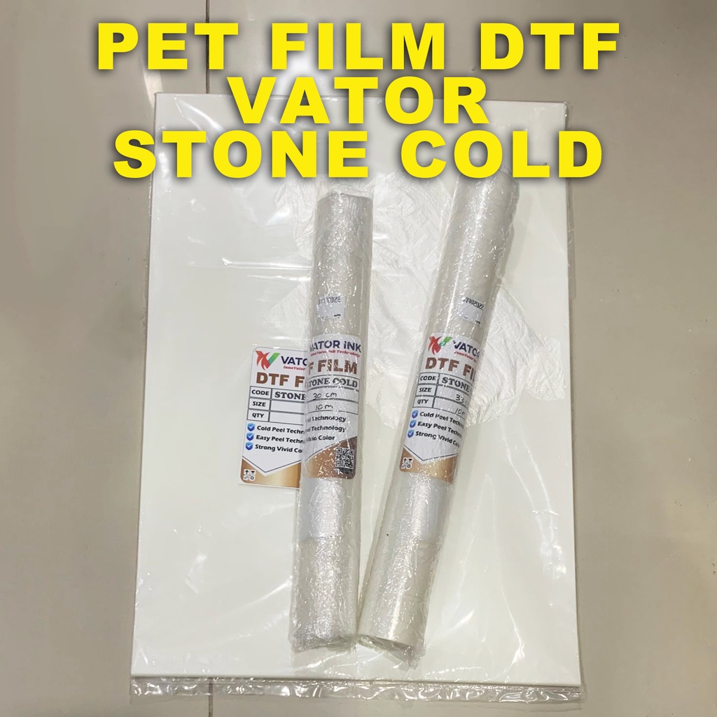 PET FILM DTF VATOR STONE COLD 21CM x 42CM | 30CM x 42CM | 33CM x 42CM |PET  LEMBARAN | EASY PEEL | COLD PEEL | PET FILM DTF VATOR