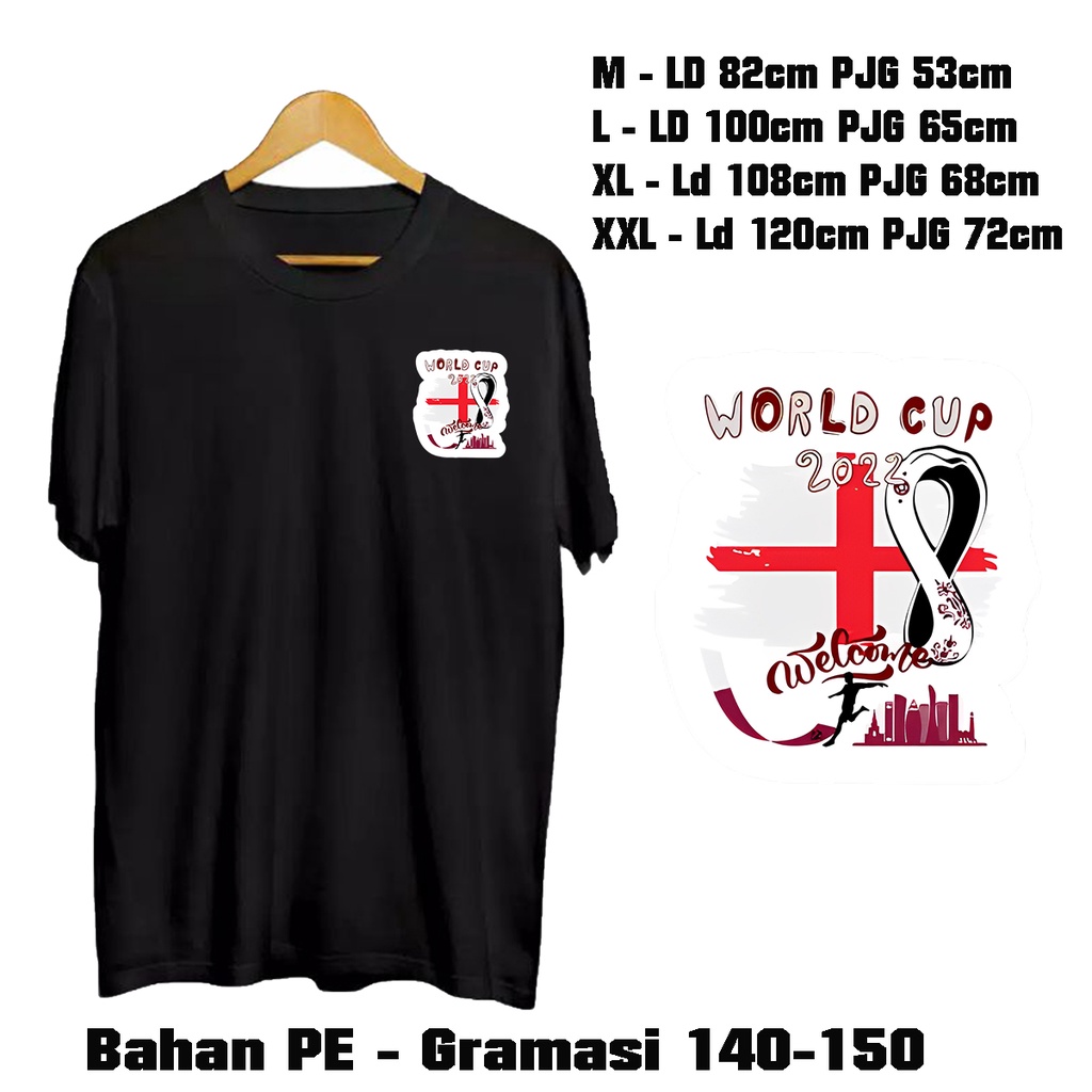 Baju England Piala dunia Unisex