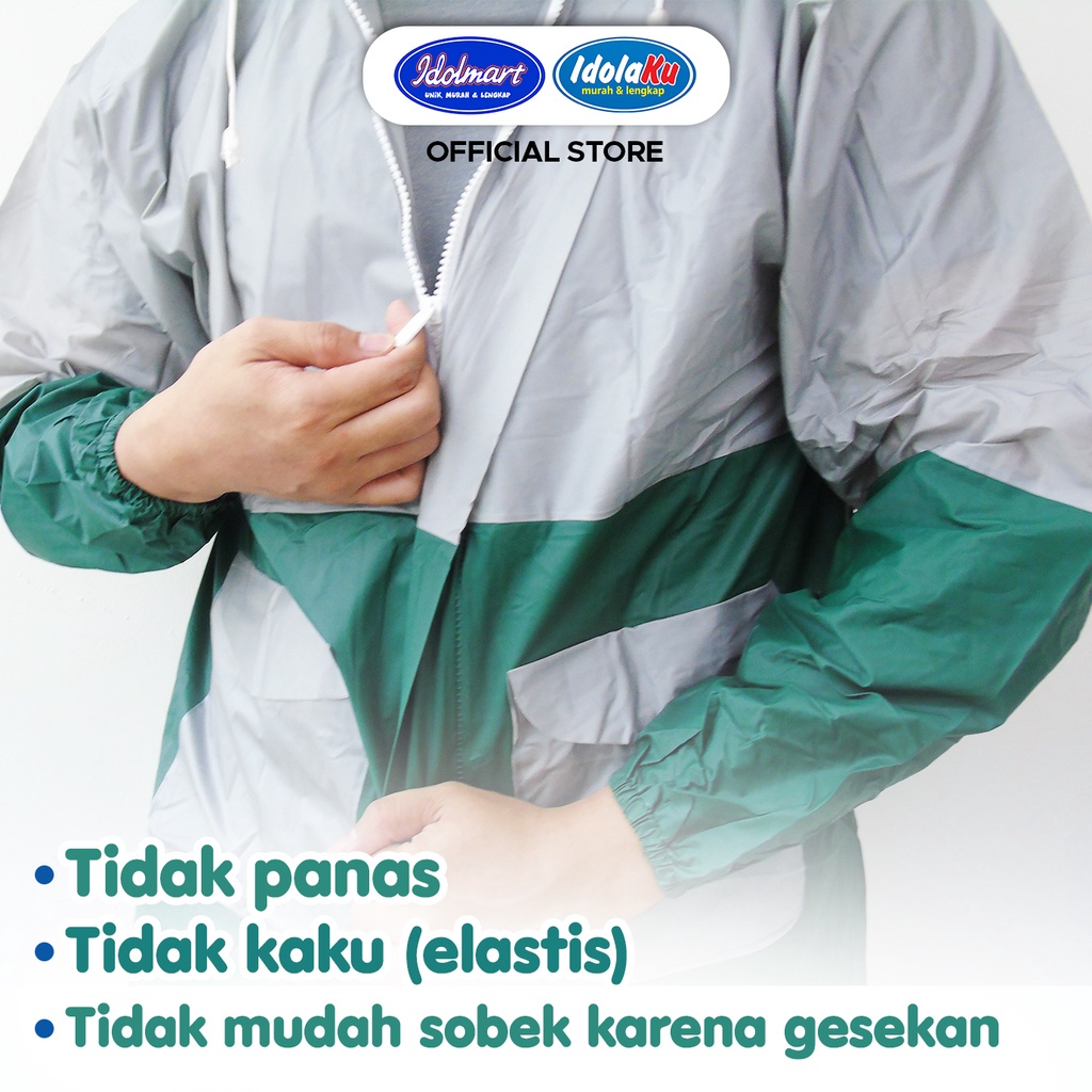 IDOLMART Jas Hujan Jaket Celana Kombinasi PREMIUM PLEVIA 711 Surabaya