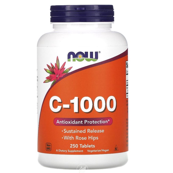 Now Food Vitamin C 1000 250 Tabs Perlindungan Antioksidan ORI USA