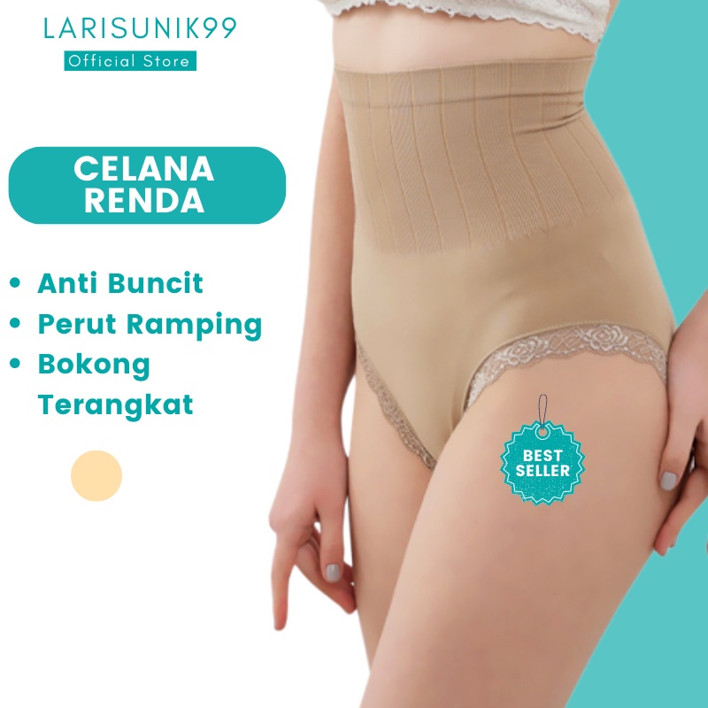 Korset Pelangsing Perut Celana Dalam Wanita Munafie tebal Slimming Pants Underwear Warna Random