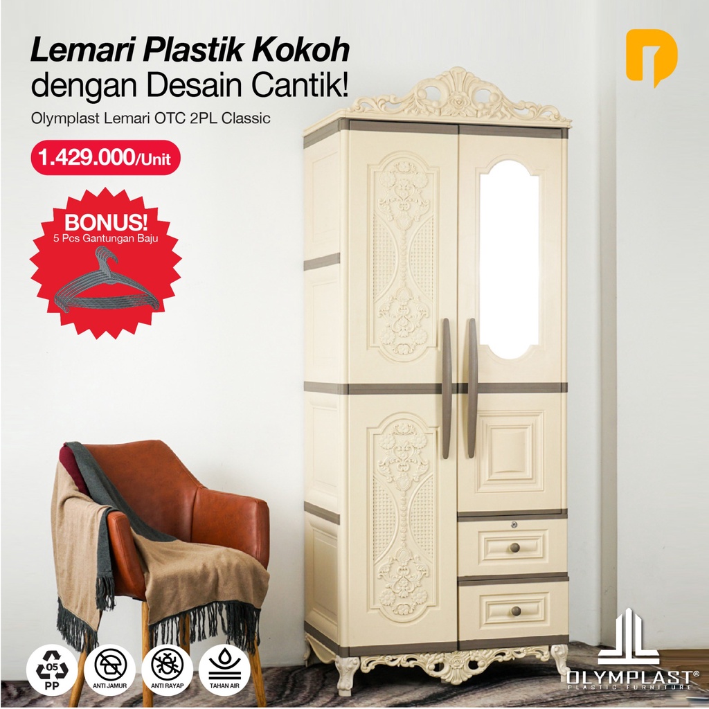 Olymplast Lemari 2 Pintu Classic