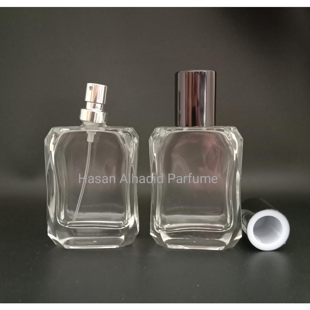 Botol Parfum Press V32408 Pum Silver Tutup Hitam Full Lusinan