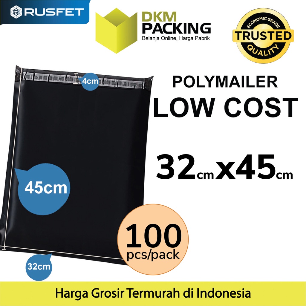 

Plastik Polymailer PACK LOW COST Amplop Polimailer HITAM 32x45 RUSFET