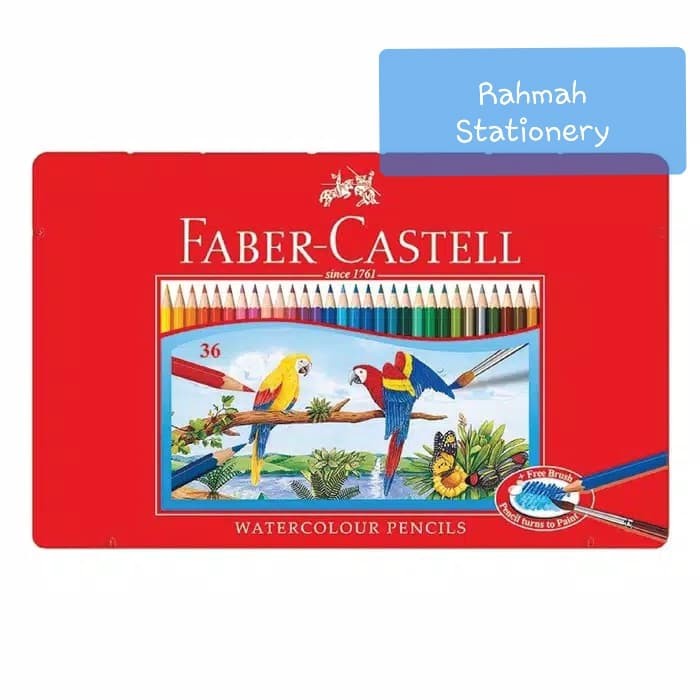 

Faber-Castell Watercolour pencils 36 tin case / pensil warna 36