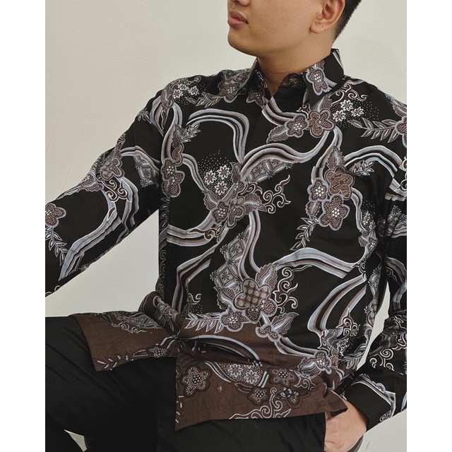 Batik Ayman - Aksa | Kemeja Batik Pria Katun Solo Halus Lengan Panjang Full Furing