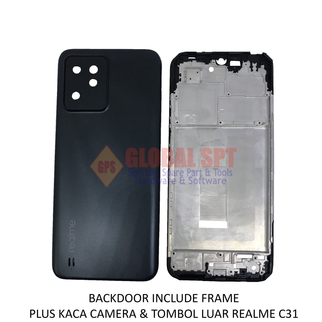 BACKDOOR REALME C31 INCLUDE FRAME / BACK COVER / TUTUP BELAKANG