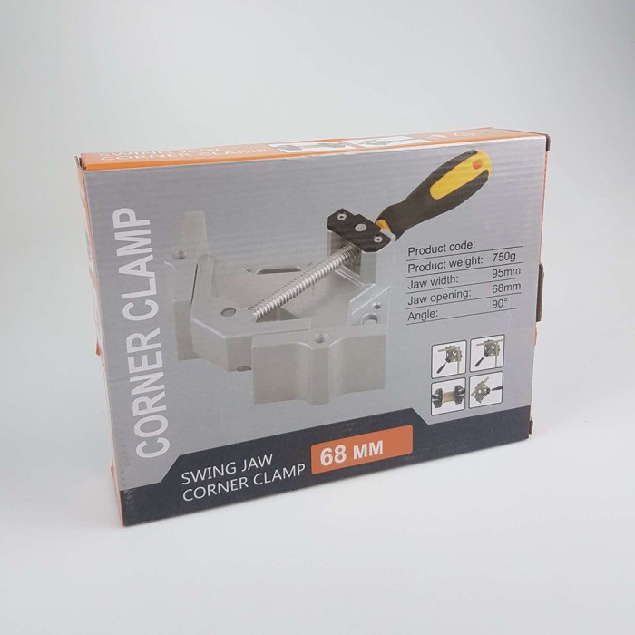 Corner Clamp Penjepit Sudut Frame Kaca Kayu Angle 90 Derajat 68mm CC90