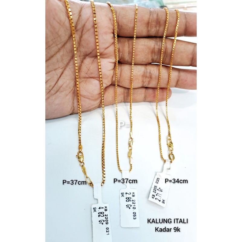 Kalung itali pendek kadar 420 9 karat