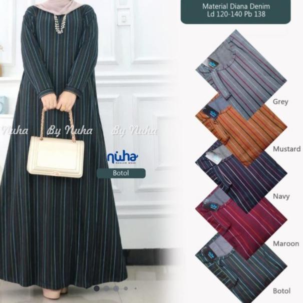 NEW ANJANI#9 JUMBO MAXY TERBARU GAMIS JUMBO BAHAN KAOS DENIM TEBAL - marun