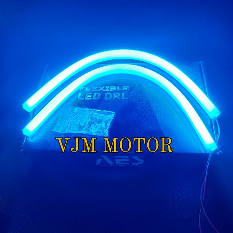 Lampu Alis AES drl LED 30CM Motor/mobil Sepasang Led