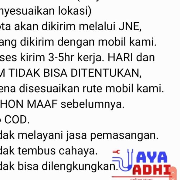 Atap PVC Kanopi Rooftop Putih / Biru Doff - 1m