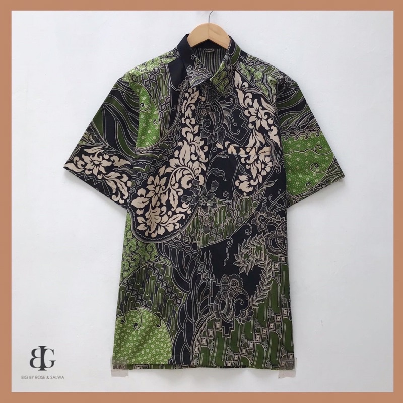 Kemeja Batik Pria Pendek Katun