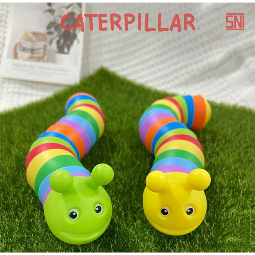 Mainan Anak Puzzle Caterpillar Ulat Edukasi Toys Sensori Motorik