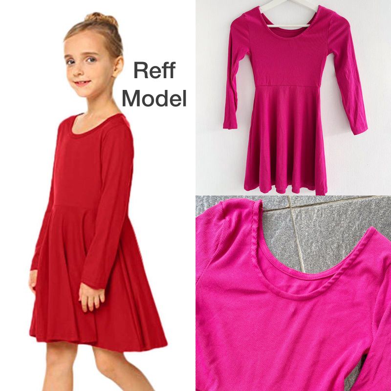 Old navy fuschia pong sleeve dres kids