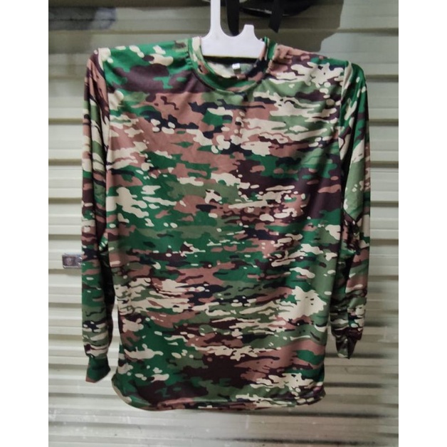 kaos panjang doreng TNI AD terbaru bahan dryfit