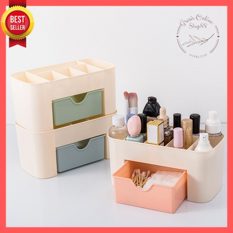 GOS - D303-Rak Kosmetik Plastik MINI / Rak Makeup MINI / Tempat Makeup Serbaguna ukuran MINI