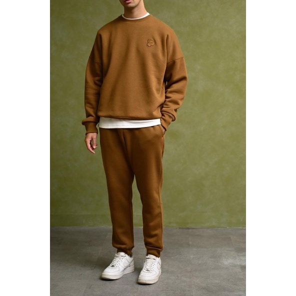 SWEATER PREPP STUDIO PREPP SIGNATURE SWEATSHIRT BROWN - S
