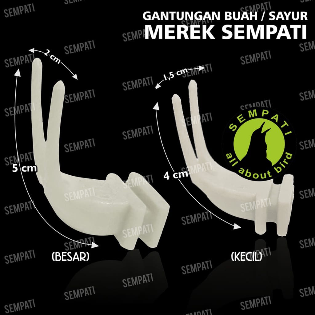 GANTUNGAN CANTOLAN UKURAN KECIL PENGAIT BUAH PISANG APEL SAYUR SAWI SANGKAR BURUNG MEREK SEMPATI