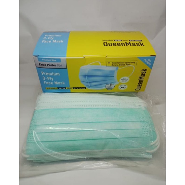 masker earloop 3ply 50pc premium QM