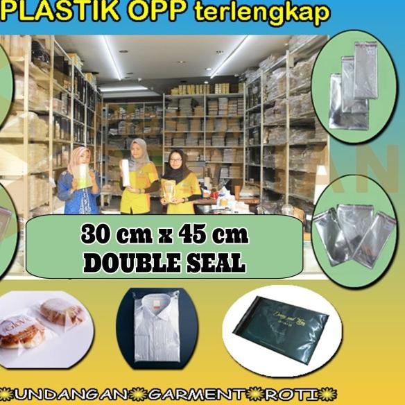 

30 x 45 cm Plastik OPP TEBAL Double Seal (100 lbr) (lem/seal)