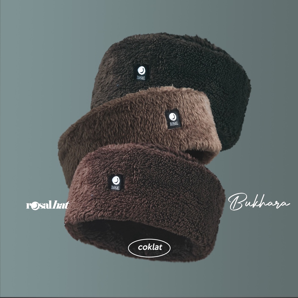 Peci Bukhara ROSAL Peci Kopiah Bulu Rusia Turki Pria Dewasa