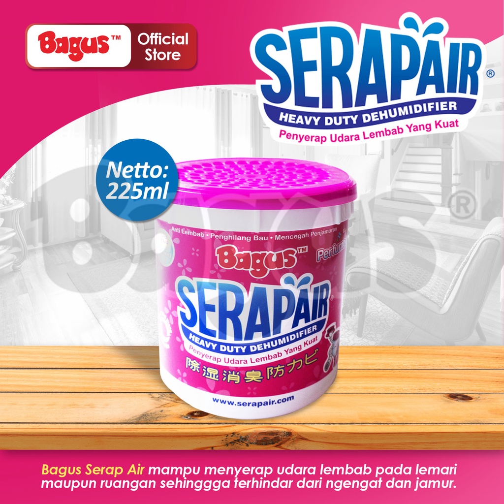Ktmstore Bagus Serapair Refillable Box 225ml x2 serap air Round Perfume W-20415