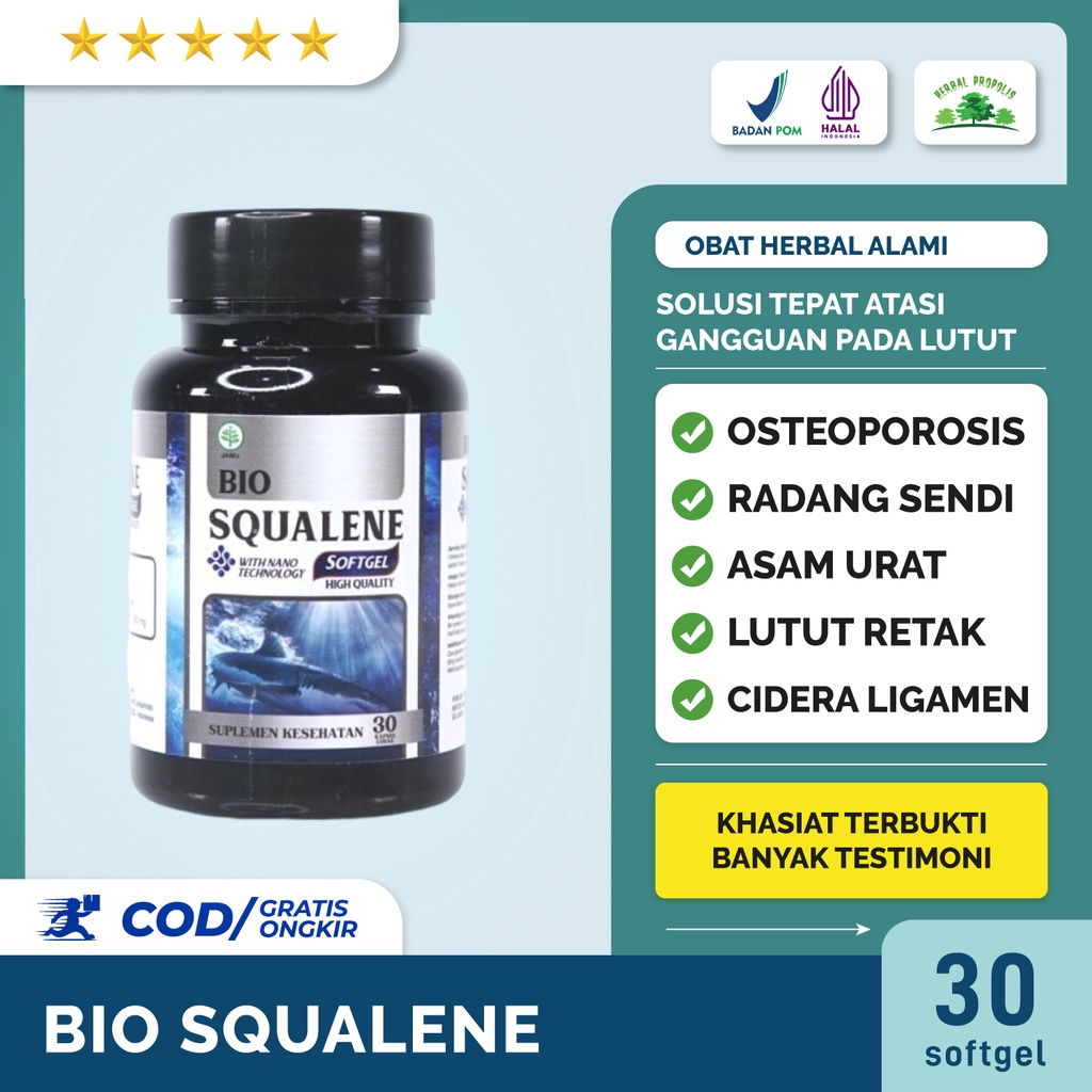 Jual Obat Dengkul Kopong Nyeri Linu Lutut Sakit Bengkak Bio Squalene